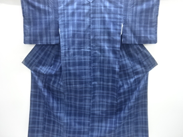 JAPANESE KIMONO / TSUMUGI / UNUSED / WOVEN GRID